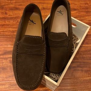 Aquatalia Men's Shoes, 7.5, Brown Suede